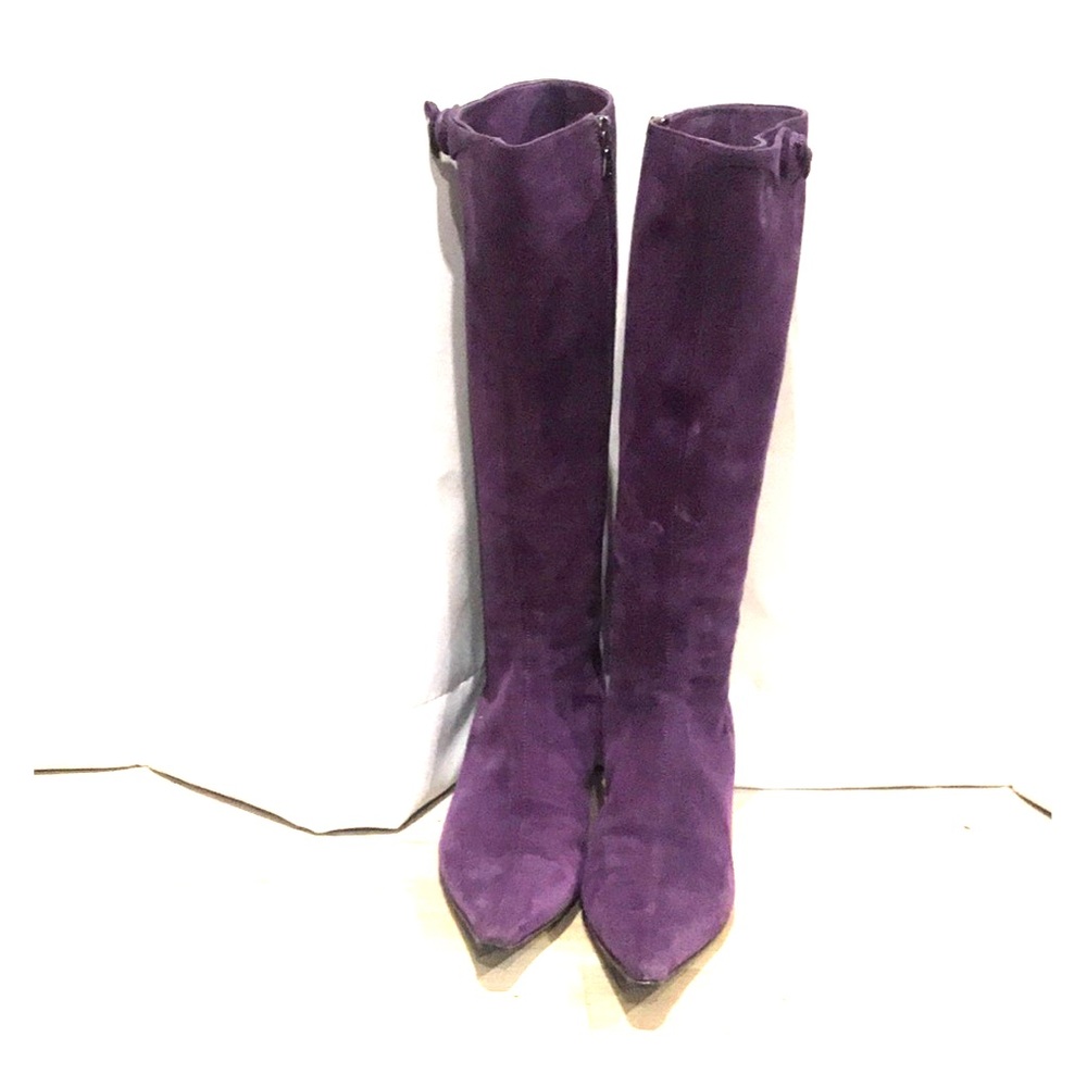 Purple suede Prada Boots